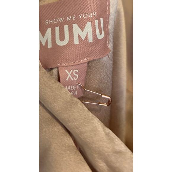 Show Me Your Mumu Lady Corset Dress in Champagne Luxe Satin XS NWT - Picture 4 of 7